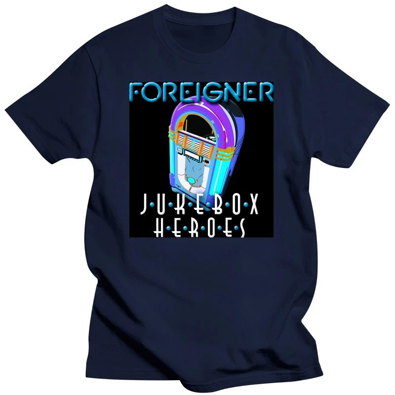 Foreigner Jukebox Heroes 80s Rock Band Black New Men's T Shirt Size S 4Xl - Premium t-shirt from Lizard Vigilante - Just $23.88! Shop now at Lizard Vigilante