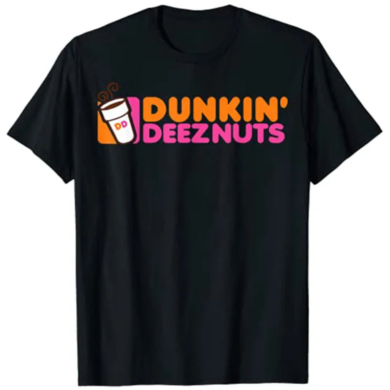 Dunkin' Deez Nuts - Dunkin Deeznuts T-Shirt Aesthetic Clothes Graphic Tee Shirts Tops - Lizard Vigilante