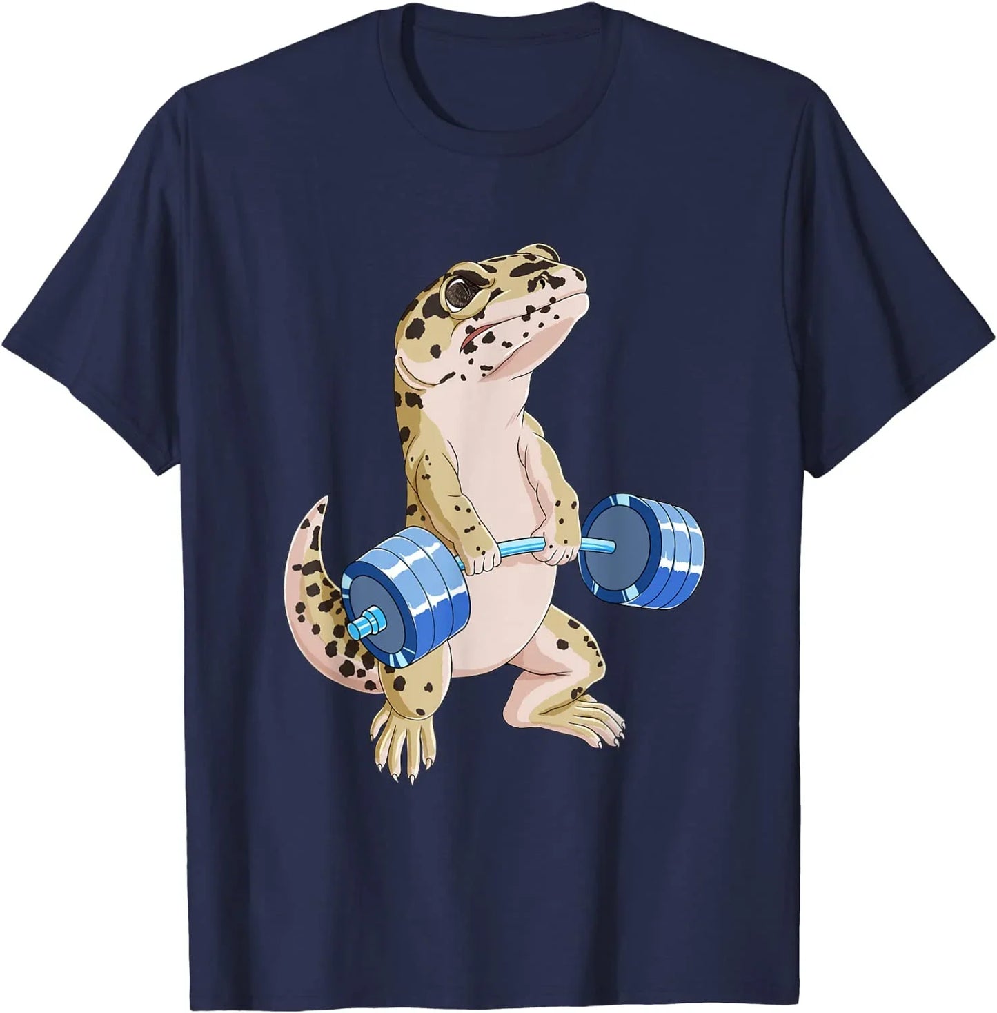 The Deadlift Gecko: Strength Meets Style – Funny Weightlifting Reptile T-Shirt for Men - Premium tee from Lizard Vigilante - Just $23.88! Shop now at Lizard Vigilante