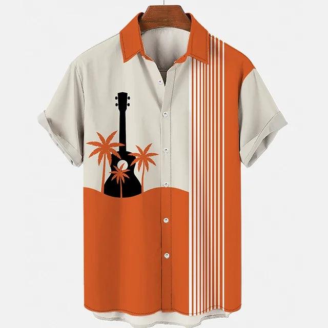 Summer Hawaiian Shirts For Men Colorful Music 3d Printed Rock Shirt Beach Short Sleeve Men's Shirt Casual Oversized Clothing Top - Premium hawaiian shirt from Lizard Vigilante - Just $27.99! Shop now at Lizard Vigilante