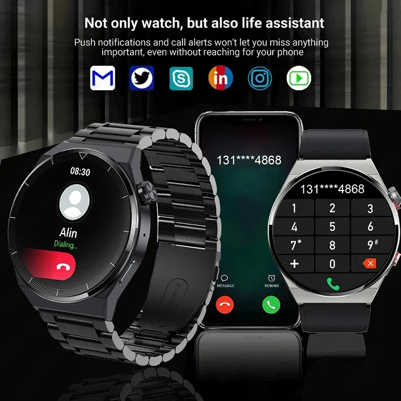 BOXUXING Huawei Xiaomi GT3 Pro Smart Watch – 1.36" AMOLED Display, Bluetooth Call, NFC, IP68 Waterproof - Premium smart watch from Lizard Vigilante - Just $64.99! Shop now at Lizard Vigilante