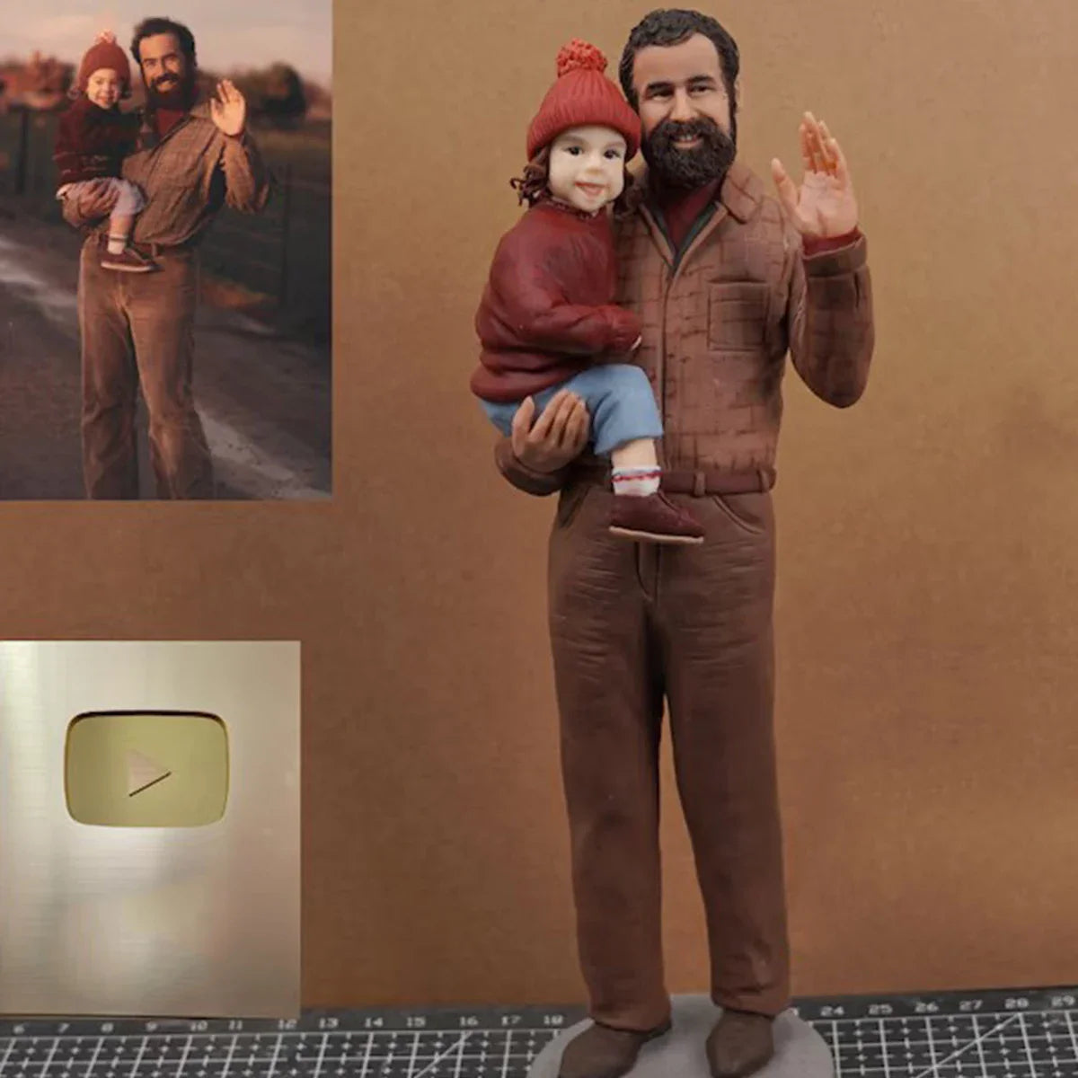 Customize personalized big head sculptures to prepare Christmas and birthday gifts for family and friends, requiring a full body