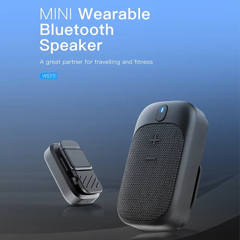 Wearable Bluetooth Speaker Outdoor Speaker Portable Bluetooth Call Speaker with Magnetic Bracket  for Biking, Hiking, Running