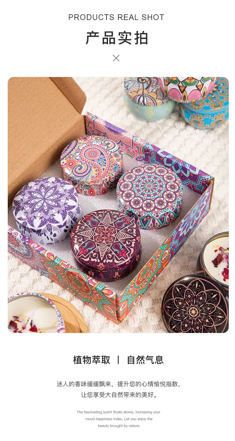 Osmanthus Gardenia Fragrance Candles with Petals Small Romantic Fragrance Candles for Girls' Birthday Gifts Home Aromatherapy