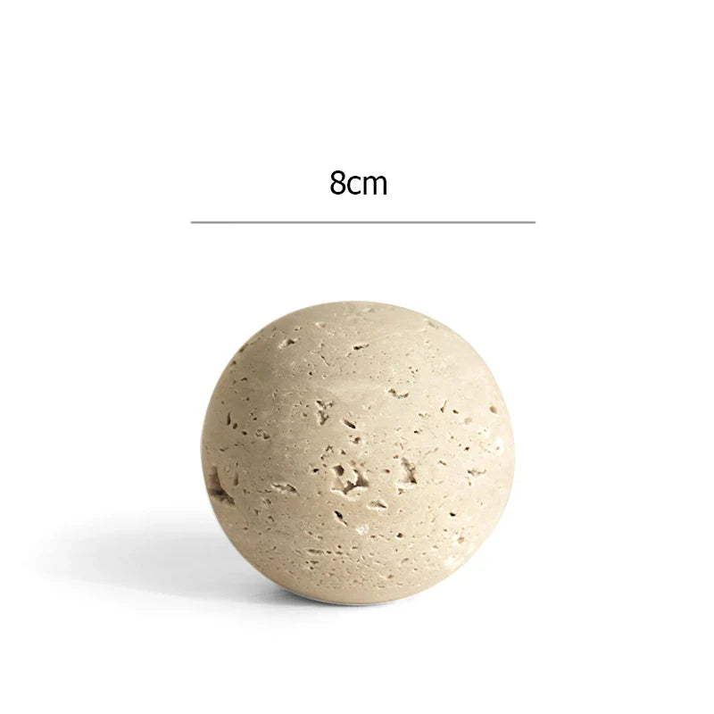 Travertine Sculptures and Figurines Archway Shape Statue for Shelf Coffee Table TV Cabinet Bookshelf Living Room Home Decoration