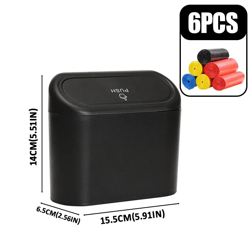 ABS square garbage bin, car mini garbage bin, suspended car dust storage box