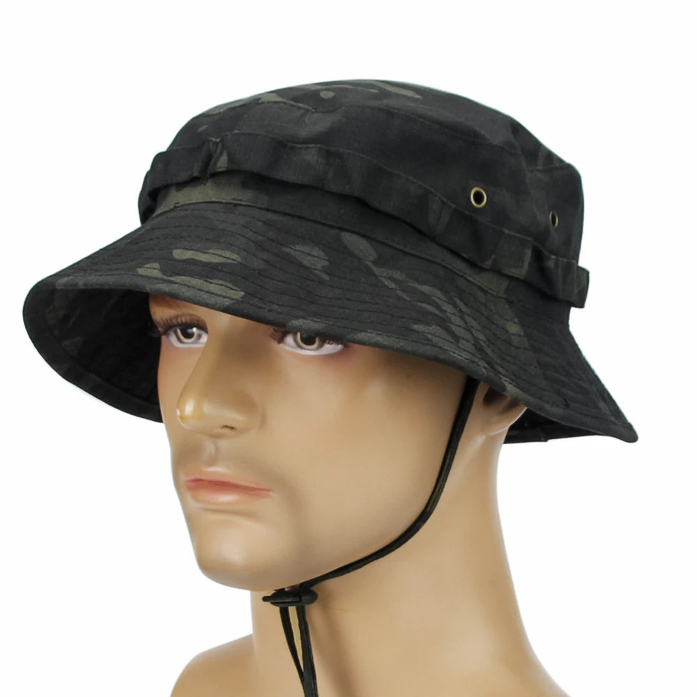 Camouflage Boonie Hat - Packable Outdoor Bucket Hat for Hiking & Fishing - Premium bucket hat from Lizard Vigilante - Just $18.88! Shop now at Lizard Vigilante