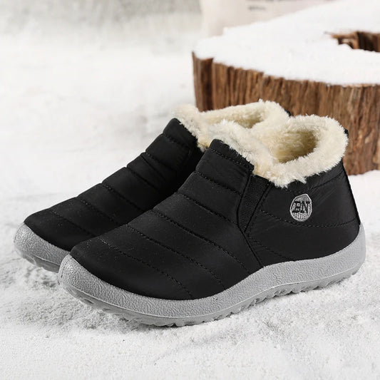 FUNMARS.T Snow Boots for Women – Slip-On Waterproof Ankle Boots with Plush Insole & Warmth for Winter - Premium boots from Lizard Vigilante - Just $33.88! Shop now at Lizard Vigilante