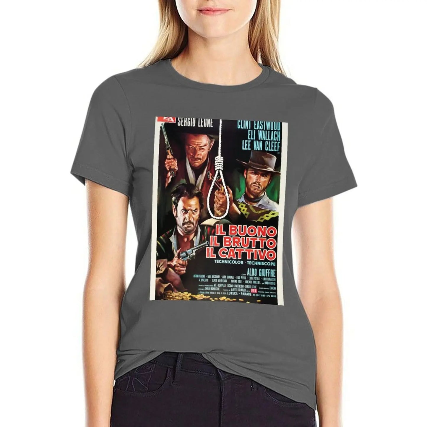 The Good, The Bad, and The Ugly 1966 Western T-Shirt – Clint Eastwood, Lee Van Cleef, Eli Wallach Graphic Tee - Premium T-Shirt from Lizard Vigilante - Just $28.88! Shop now at Lizard Vigilante