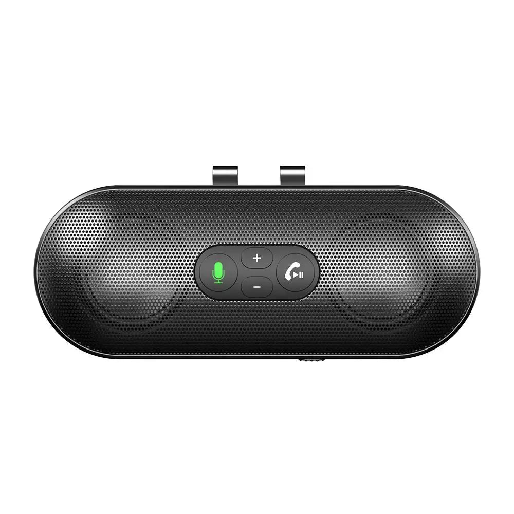 Bluetooth 5.4 Speaker Handsfree Car Kit Sun Visor Clip Wireless Audio Receiver Speakerphone Loud Music Player Dual Microphone