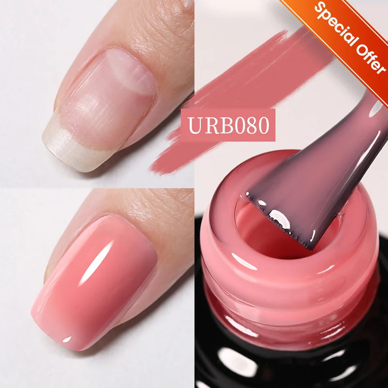 UR SUGAR Blue Color Rubber Base Gel Nail Polish Gold Glitter Base Gel Top Coat Soak Off UV LED Gel Nail Art Varnish Manicure