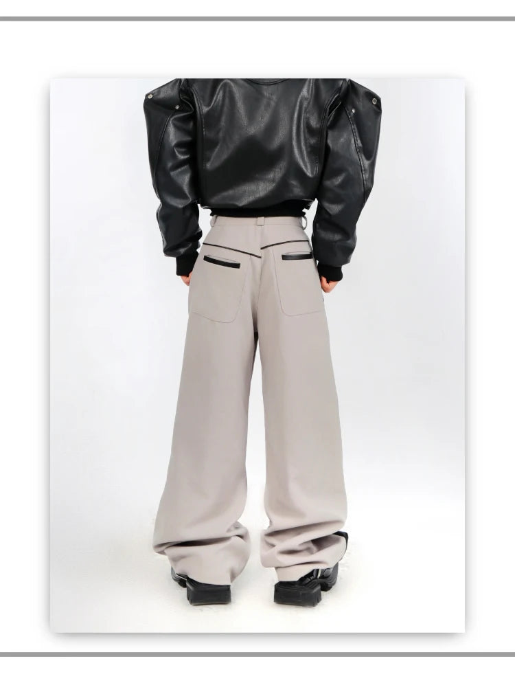 Patchwork Leather Combat Trousers – Mauroicardi Black & Toxic Green High-Waist Men’s Street Pant for Chaos & Club Damage - Premium pants from dsers - Just $159.99! Shop now at Lizard Vigilante