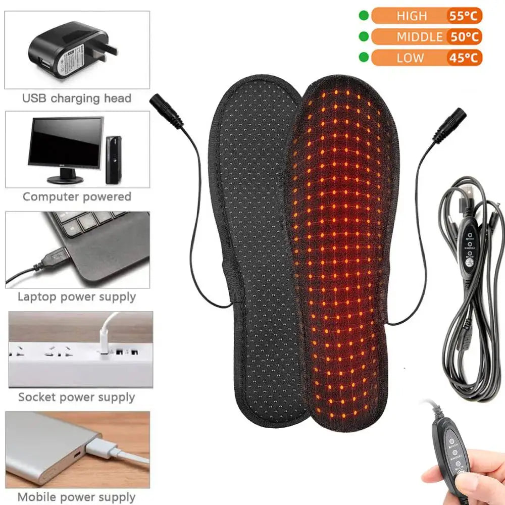 INFERNO WALK USB Insoles – Carbon-Fiber Heated Foot Pads for Cold-Blooded Survivalists - Premium foot pads from dsers - Just $24.22! Shop now at Lizard Vigilante