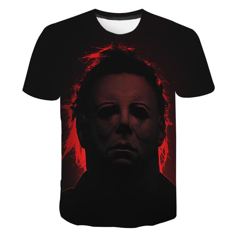 Halloween Horror Movie T-Shirt Michael Myers Scary Film 3D Print Men Woman Cool Streetwear Harajuku T Shirt Kids Tees Tops Clothing - Premium T-Shirt from Lizard Vigilante - Just $22.99! Shop now at Lizard Vigilante