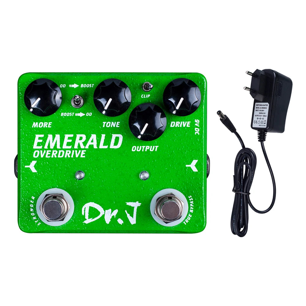 Joyo Dr. J Series D60 Emerald Overdrive Pedal Warm MOSFET/Diode Clip True Bypass With 15dB Boost Green