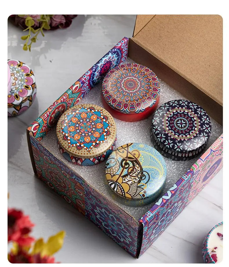 Osmanthus Gardenia Fragrance Candles with Petals Small Romantic Fragrance Candles for Girls' Birthday Gifts Home Aromatherapy