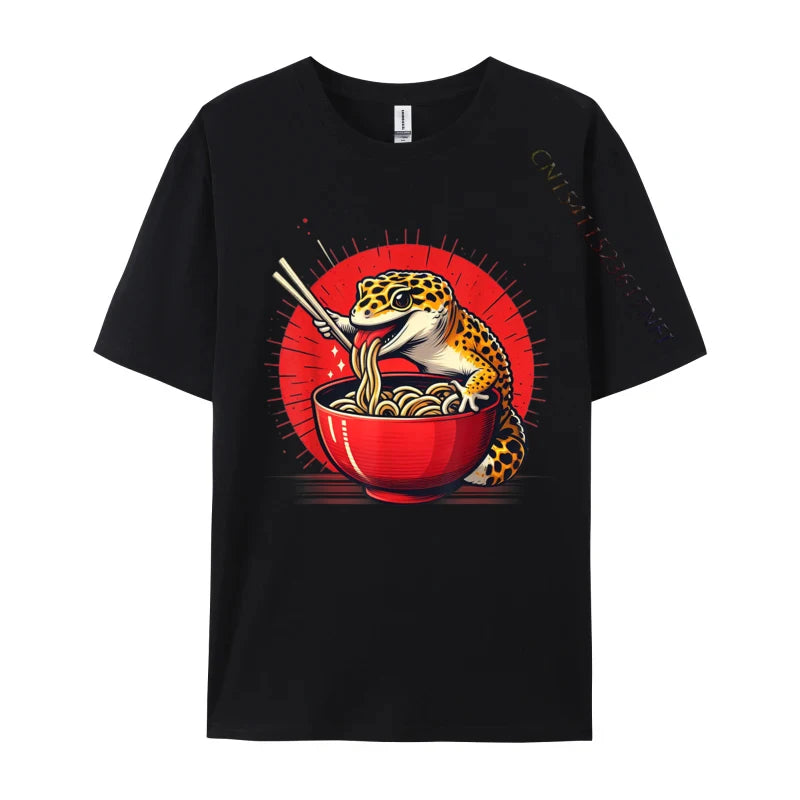 Kawaii Gecko Ramen 3D Printed Streetwear Tee – Premium Cotton Custom Graphic Shirt for Anime, Punk & Fashion Lovers - Premium tee from Lizard Vigilante - Just $23.88! Shop now at Lizard Vigilante