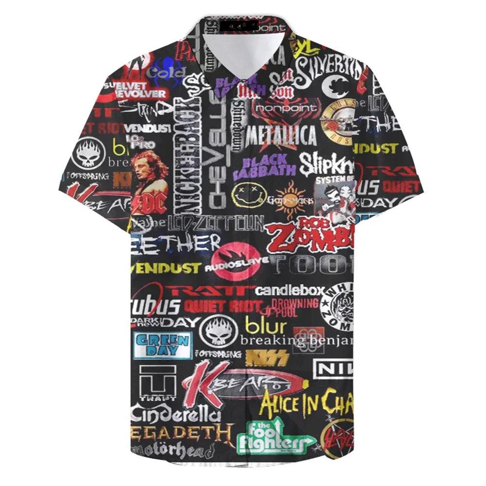 New Men's Short Sleeve Hawaiian Shirt 3D Printed Oversized Hip Hop Shirt Rock Style Resort Casual Men's Clothing - Premium hawaiian shirt from Lizard Vigilante - Just $24.99! Shop now at Lizard Vigilante