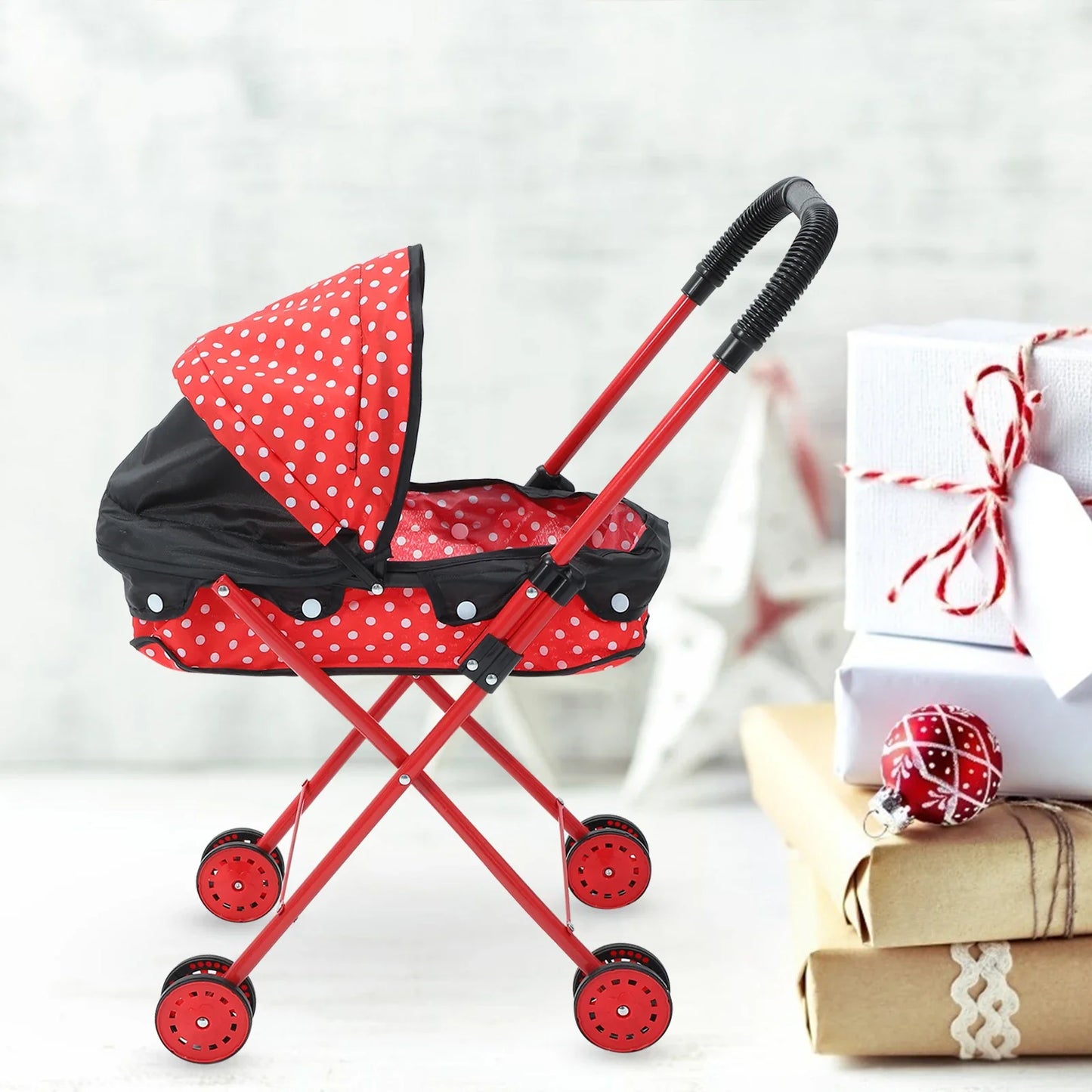 Baby Stroller Dolls Play Stroller Toy Realistic Stroller Party Game Nursery Furniture Toys For Christmas Birthday Gift