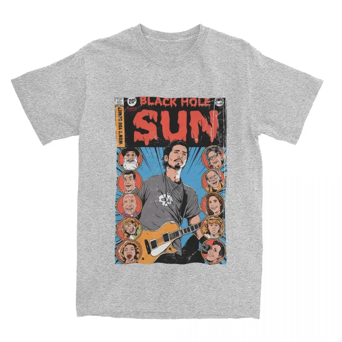 Men T-Shirt Soundgarden Black Hole Sun Funny Cotton Tees Short Sleeve Metal Rock Band T Shirts Crew Neck Tops Big Size - Premium T-Shirt from Lizard Vigilante - Just $23.99! Shop now at Lizard Vigilante