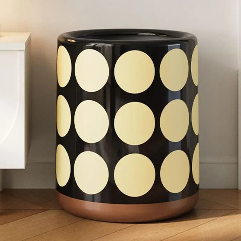 Trash Can Double Layer Large Trash Bin Living Room Modern Wastebasket Bedroom Kitchen Litter Bins Retro Garbage Bin Cleaning