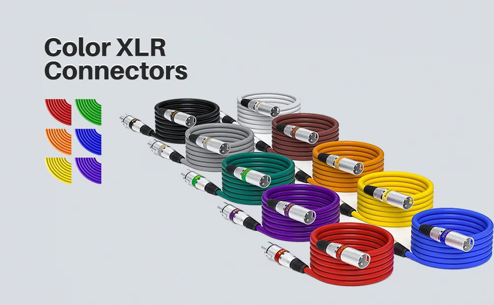 DREMAKE RiotChord XLR Cable Set – 6-Pack Colored Pro Mic Lines for Stage Killers, Studio Renegades, and Sonic Chaos Engineers - Premium xlr cables from dsers - Just $127.99! Shop now at Lizard Vigilante