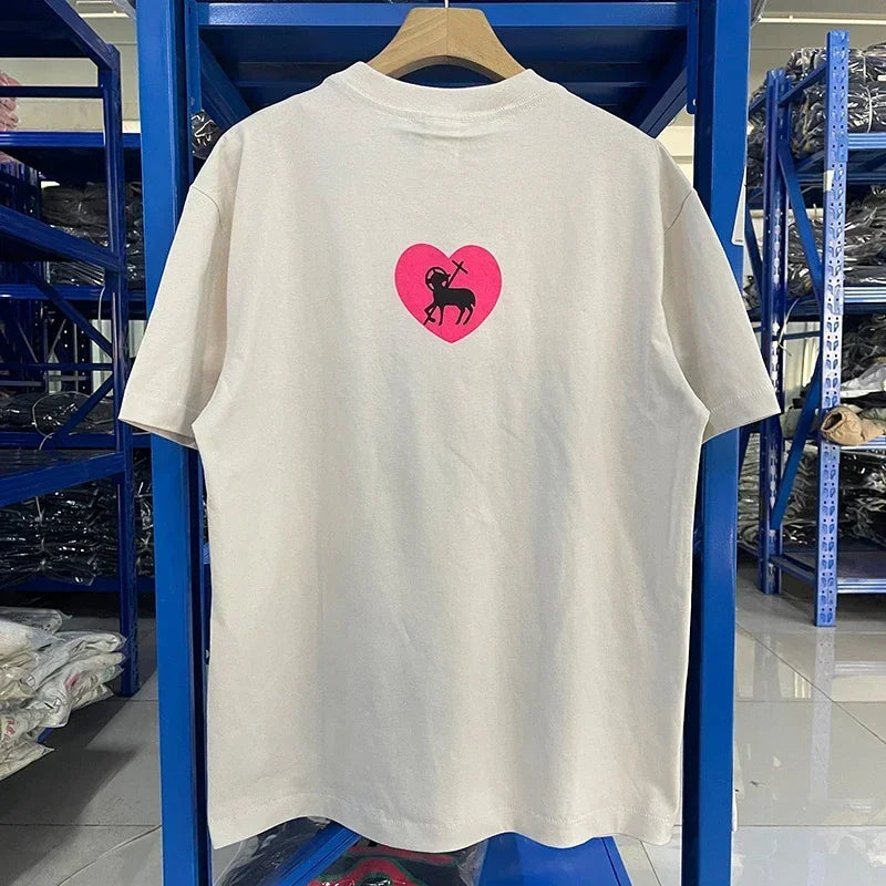 Men Women High Street Vintage Washed Black T-Shirt Top Quality Cototn TEE 3D Cracked Letters Logo Print Saint T Shirt With Tags - Premium  from Lizard Vigilante - Just $64.99! Shop now at Lizard Vigilante