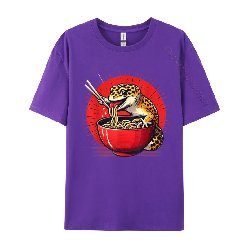 Kawaii Gecko Ramen 3D Printed Streetwear Tee – Premium Cotton Custom Graphic Shirt for Anime, Punk & Fashion Lovers - Premium tee from Lizard Vigilante - Just $23.88! Shop now at Lizard Vigilante