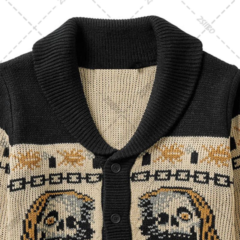 Y2K Harajuku Gothic Ghost Sweater – Fall/Winter Portrait Print Fashion Sweater for Men and Women - Premium sweater from Lizard Vigilante - Just $43.88! Shop now at Lizard Vigilante