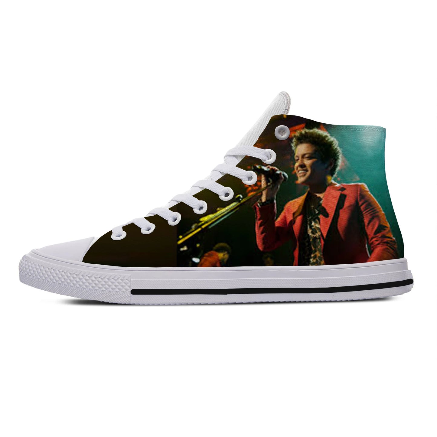 Bruno Mars-Inspired Pop Rock Lightweight Canvas Sneakers – Stylish & Breathable Casual Shoes for Men and Women - Premium sneakers from Lizard Vigilante - Just $48.88! Shop now at Lizard Vigilante