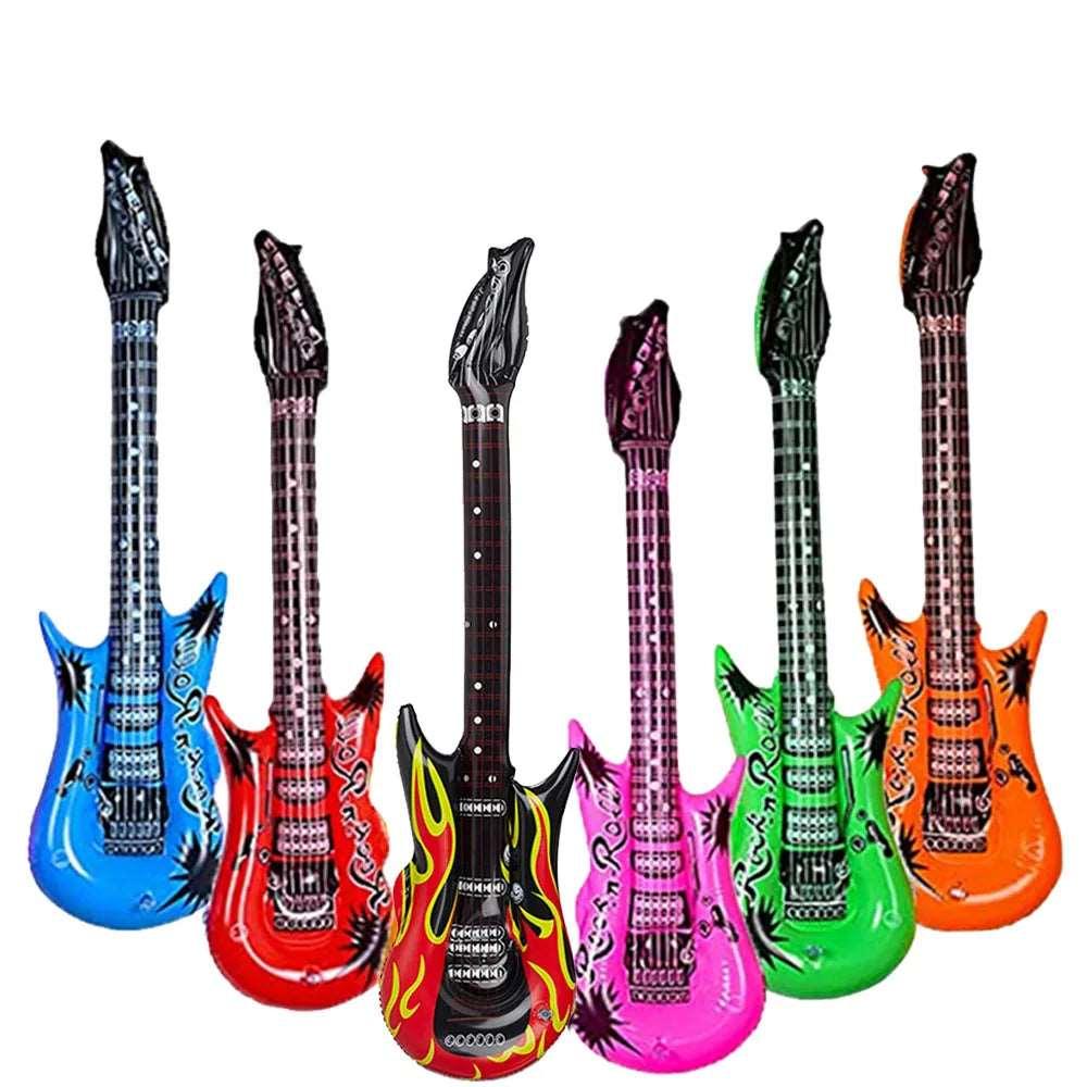 35inch Inflatable Guitar Inflatable Rock 'N Roll Electric Guitar for 80s 90s Themed Party Adults Kids Music Birthday Party - Premium balloon from Lizard Vigilante - Just $8.98! Shop now at Lizard Vigilante