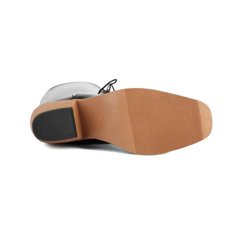 Shadow Standoff Punk Chelsea Knee Boots