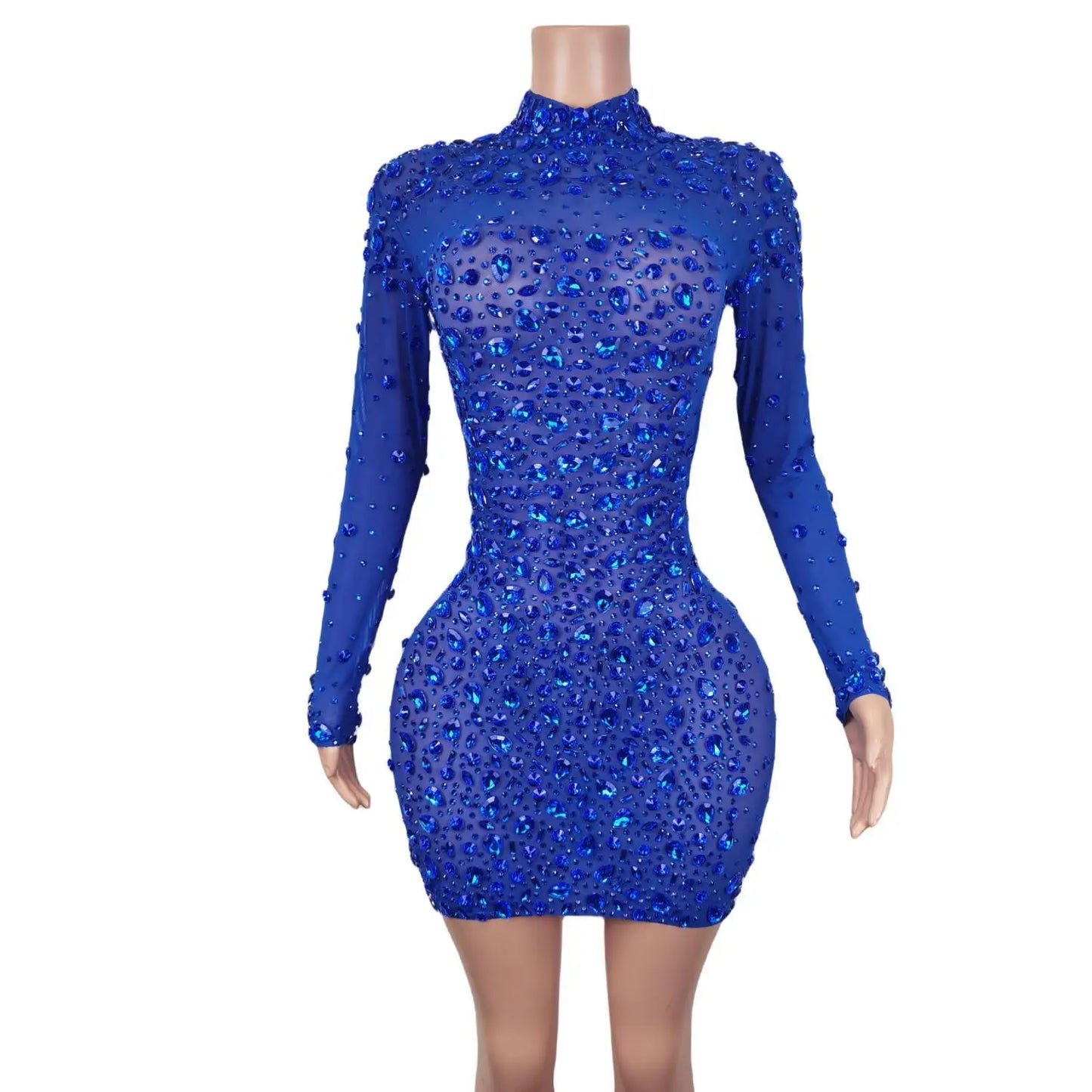 Christia Bella Sparkly Pink Rhinestones Dress – Sexy Dance Performance & Evening Party Dress with Abstract Pattern - Premium dress from Lizard Vigilante - Just $208.88! Shop now at Lizard Vigilante