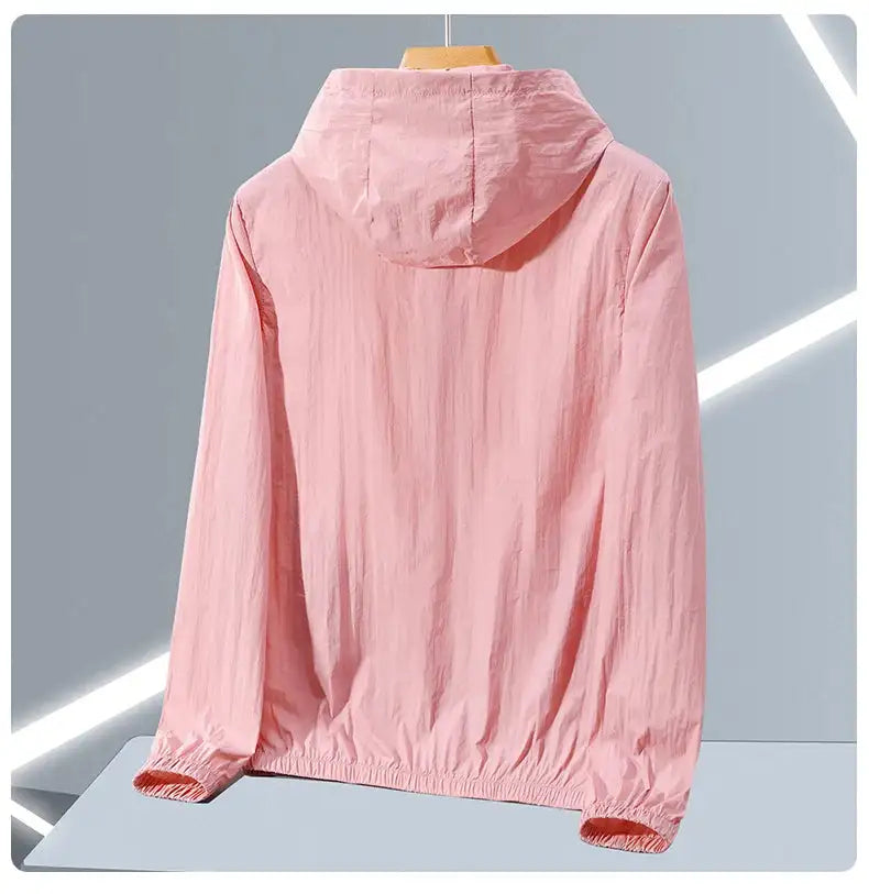 2023 Summer Men's Windbreaker Big Size Sun Protection Clothing Korean Style Ultra-thin Streetwear Zipper Hooded Jackets Man