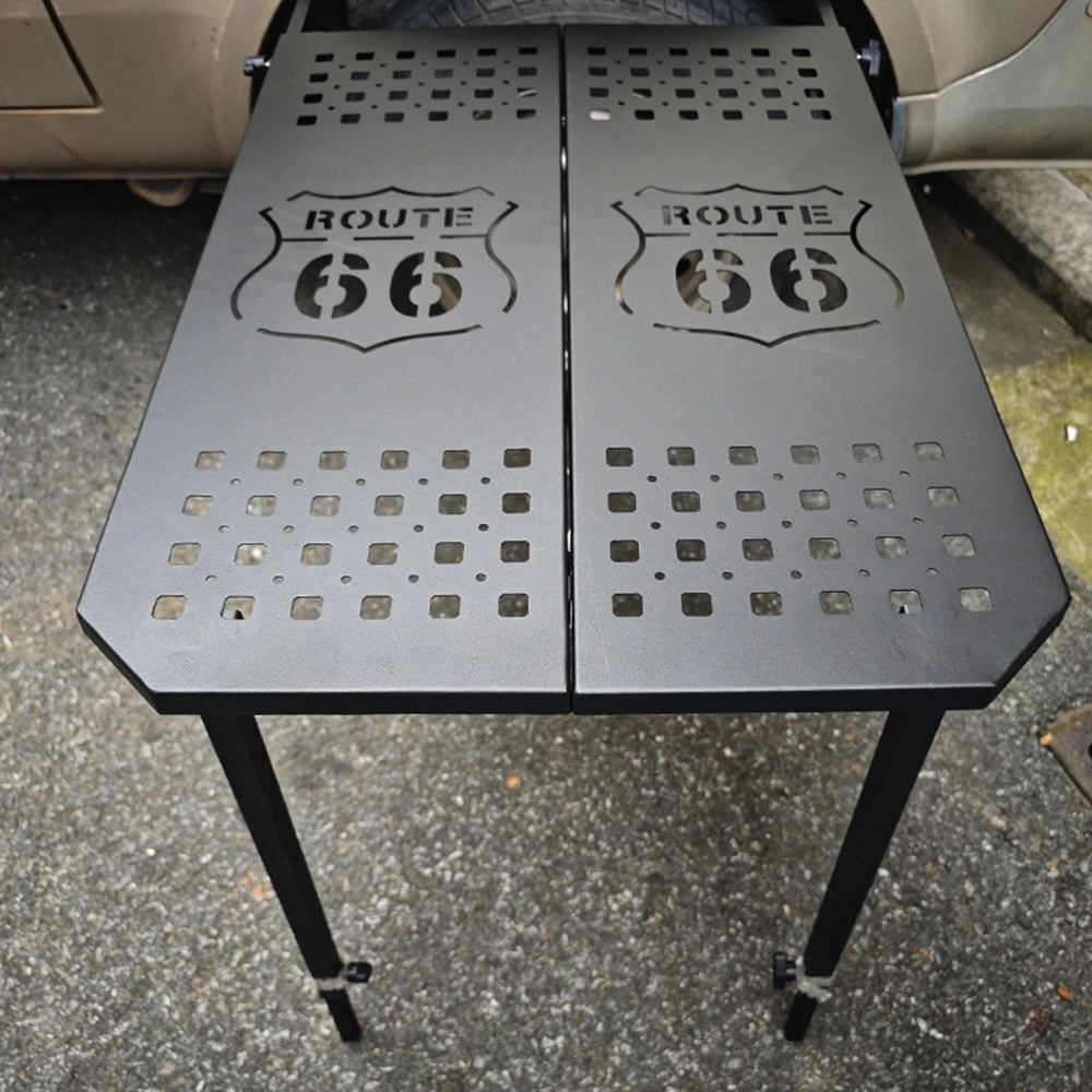 Overdrive Tire-Mount Camping Table — Portable Wheel Desk for Campers, Overlanders & Road Rebels