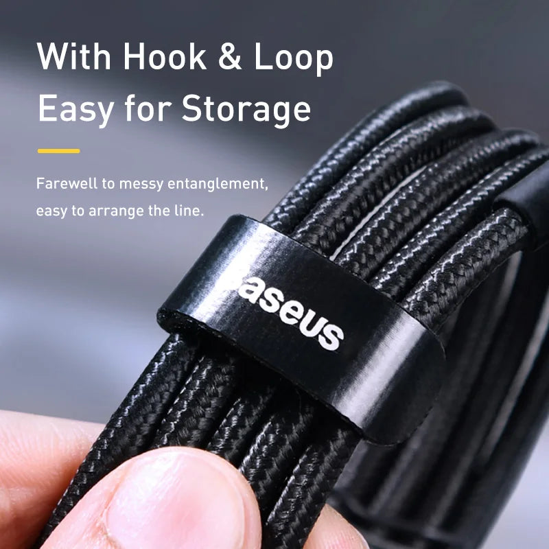 Baseus 100W USB-C to USB-C PD Fast Charging Cable – 5A Quick Charge 3.0 for MacBook, Samsung, Xiaomi, and More (2M) - Premium cable from Lizard Vigilante - Just $49.99! Shop now at Lizard Vigilante