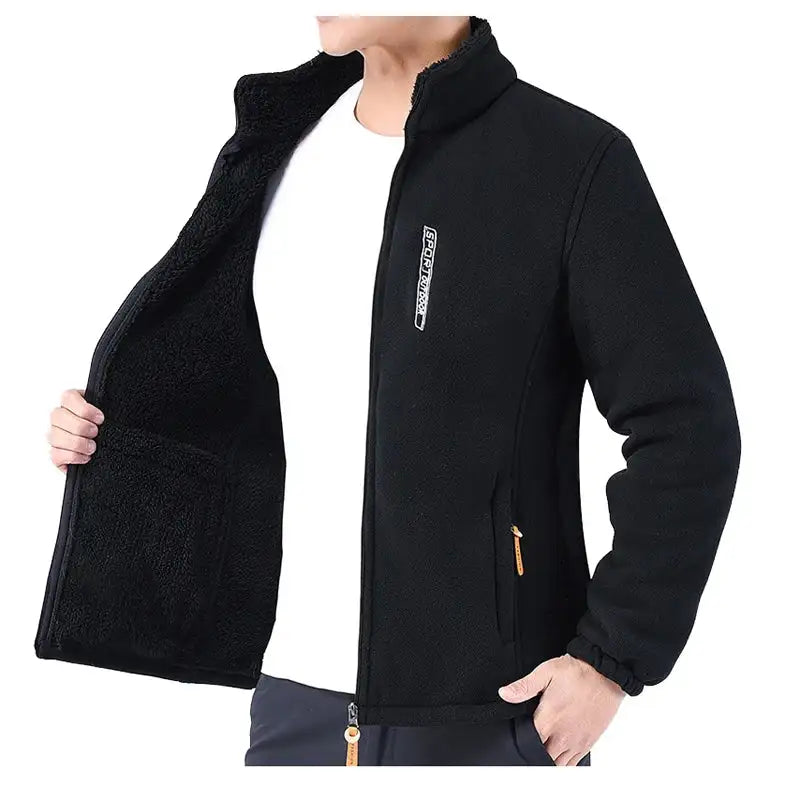 DIMUSI Winter Men's Polartec Jackets Casual Male Outwear Velvet Windbreaker Jackets Mens Soft Fleece Warm Jackets Brand Clothing