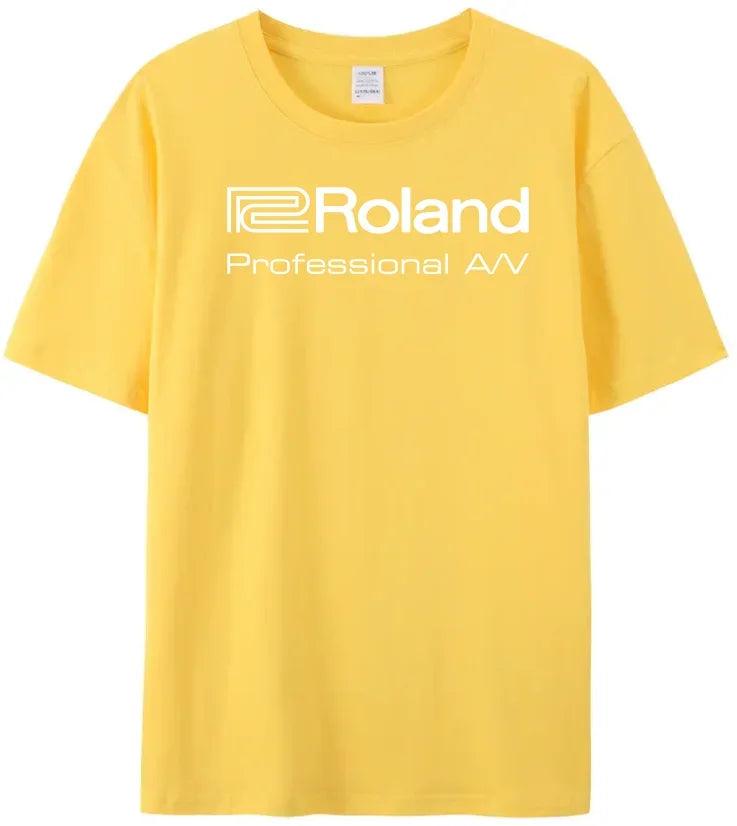 Roland Piano Print T-shirt Cool Trendy 100％ Cotton Top Tee with Cool Men's Brand - Lizard Vigilante