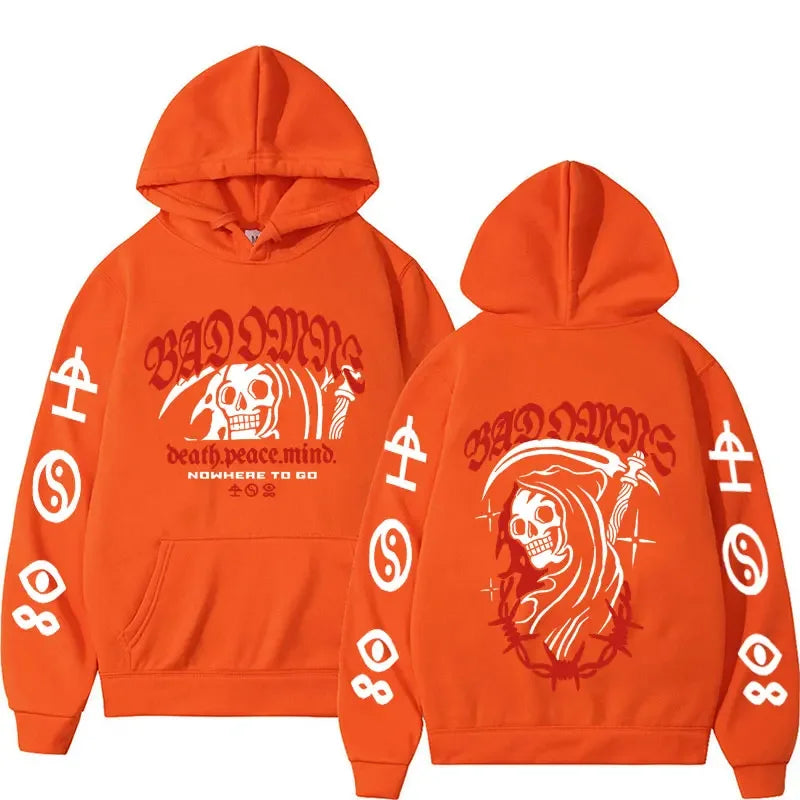 Limited Edition Bad Omens 2023 Rock Band Tour Hoodie | Men's Harajuku Y2K Streetwear | Gothic Fleece Long Sleeve Pullover Sweatshirt - Premium  from Lizard Vigilante - Just $43.88! Shop now at Lizard Vigilante