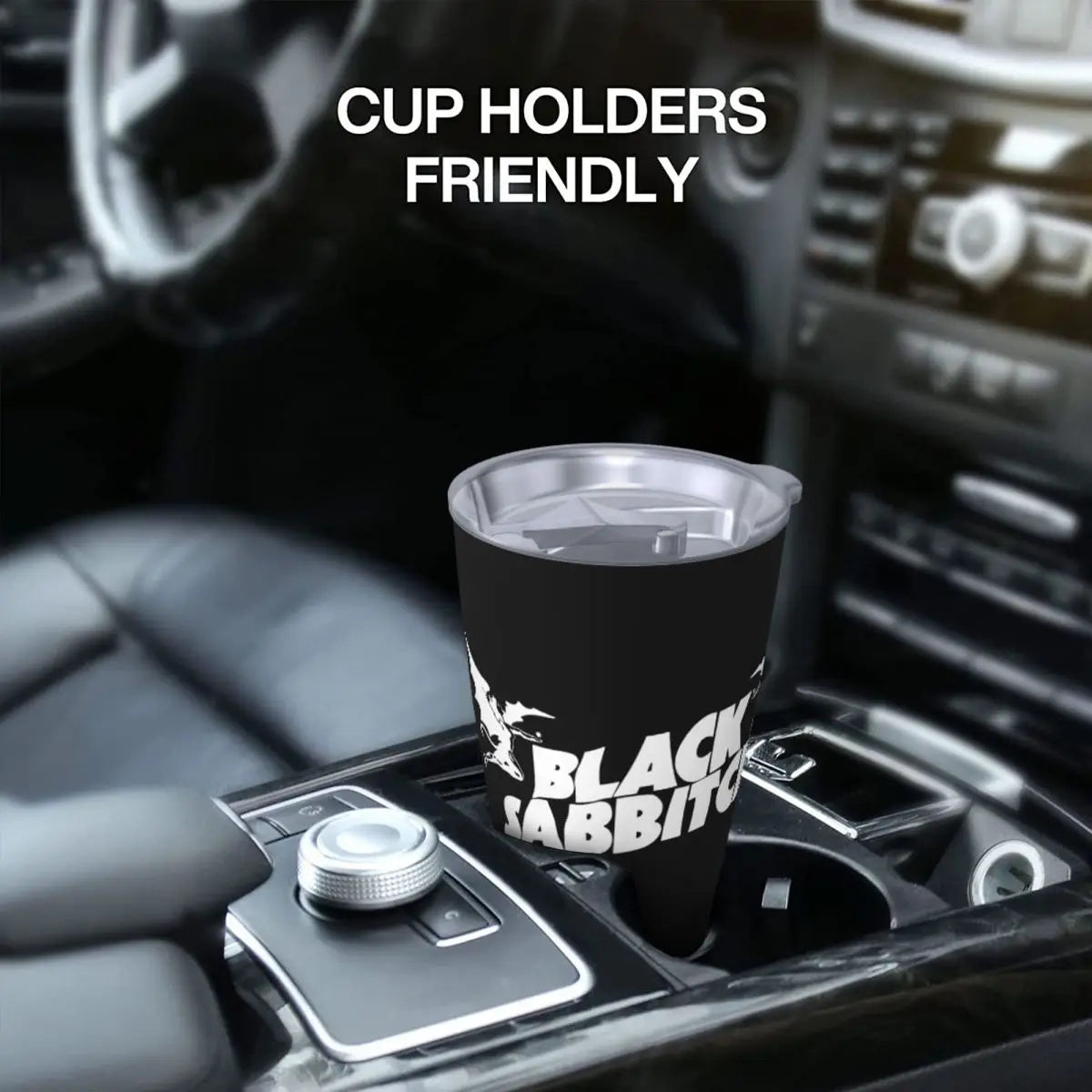 Black Sabbitch Rock Insulated Tumbler with Lid – 20oz Black Vacuum Coffee Mug - Premium Tumblers from Lizard Vigilante - Just $30.88! Shop now at Lizard Vigilante