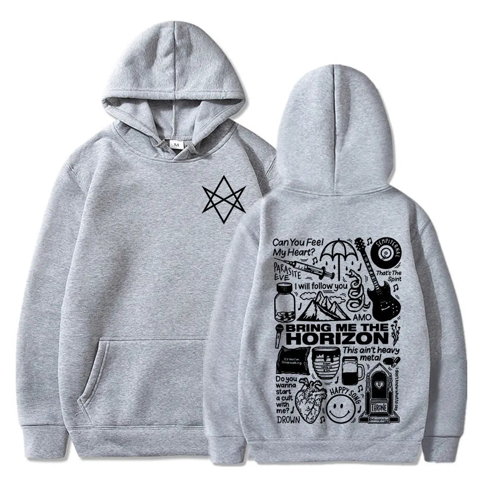 Bring Me The Horizon BMTH Heavy Metal Rock Hoodies – Vintage Streetwear Sweatshirts for Men and Women - Premium hoodies from Lizard Vigilante - Just $42.88! Shop now at Lizard Vigilante