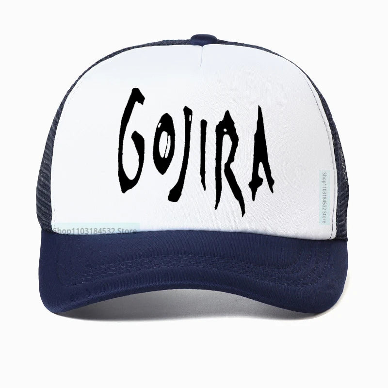 Gojira Baseball Cap Metal Rock Hat Summer Cotton Mesh Trucker Caps Gojira Band Hats French Heavy Metal Band Skull Cap - Lizard Vigilante