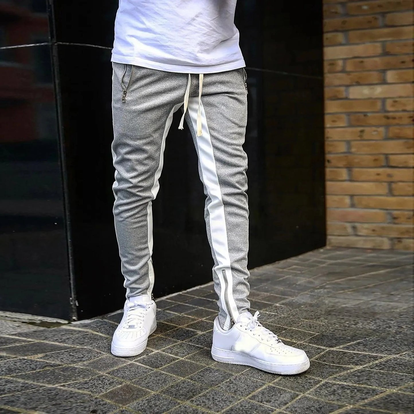 Men's Fashion Track Pants - Casual Streetwear Joggers, Hip Hop Gym Sweatpants with Pockets - Premium track pants from Lizard Vigilante - Just $23.88! Shop now at Lizard Vigilante