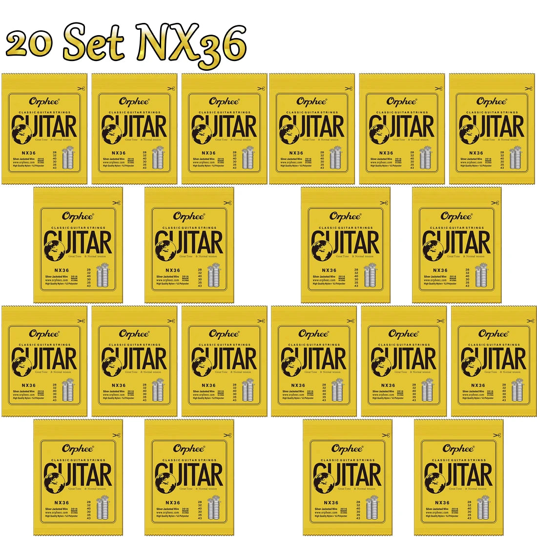 “NX SILVERBLOOD STRING PACK” – 10/50 Set Orphee NX-Series Silver-Plated Nylon Strings | For Classical Guitarists Who Shred in Silence - Premium strings from dsers - Just $6.99! Shop now at Lizard Vigilante