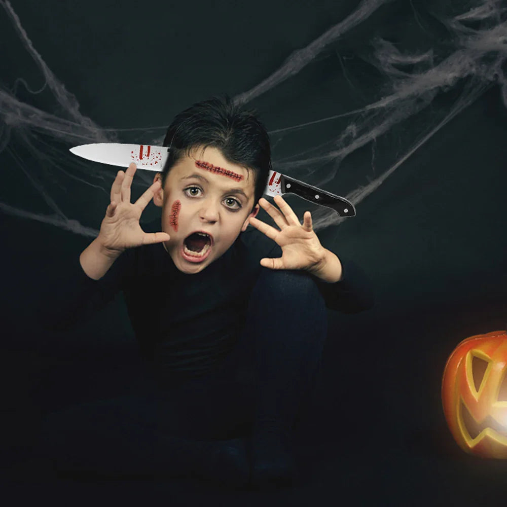 Halloween Decor Accessories Hair Hoop Horror Blood Fake Ax Saws Knife Gothic Headband Halloween Party Masquerade Cosplay Prop