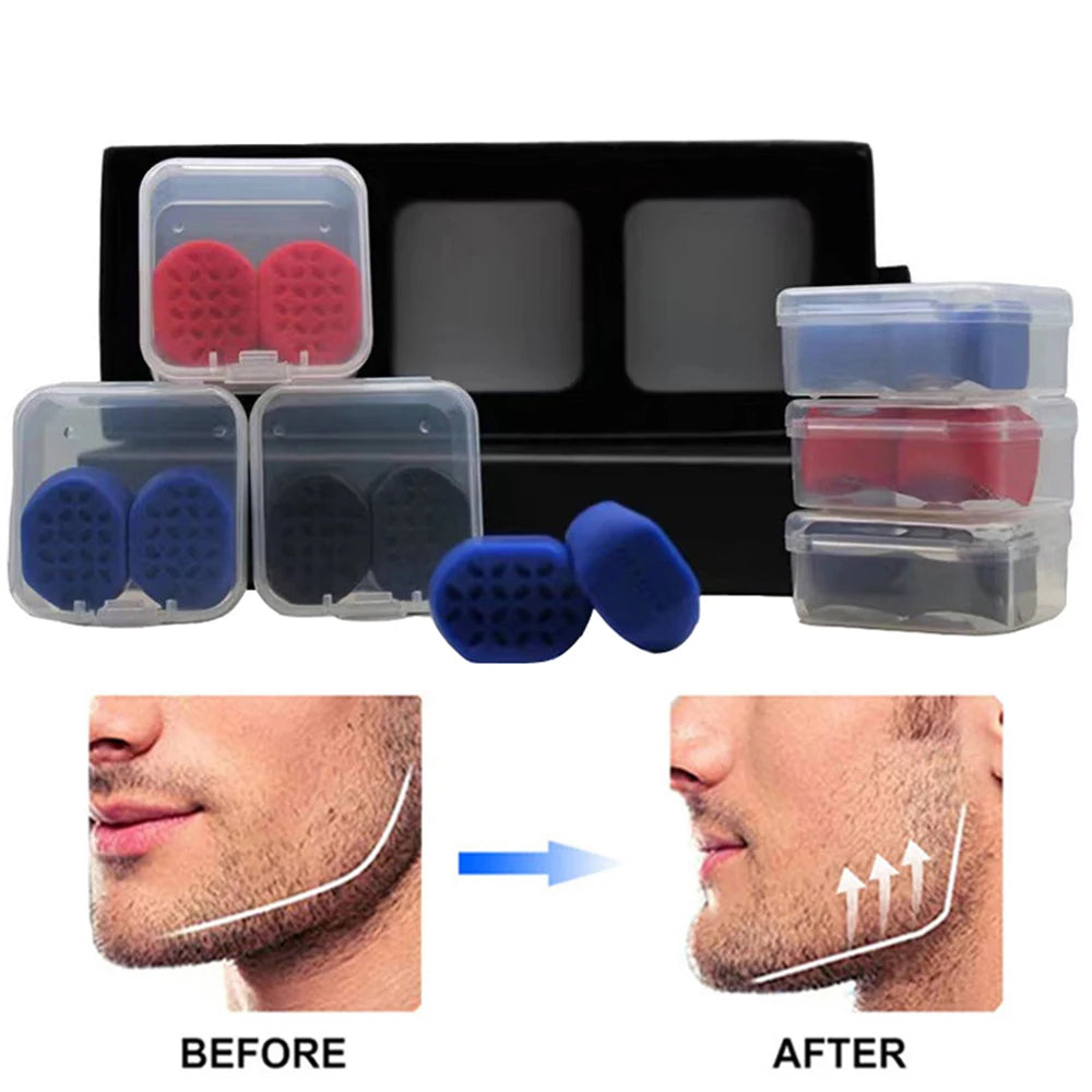 Jaw Line Exerciser Ball 2pcs 40/50/60LBS Jaw Line Trainer Facial Muscle Trainer Jawline Chew Ball Training Face Lifting Trainer - Premium  from Lizard Vigilante - Just $17.99! Shop now at Lizard Vigilante