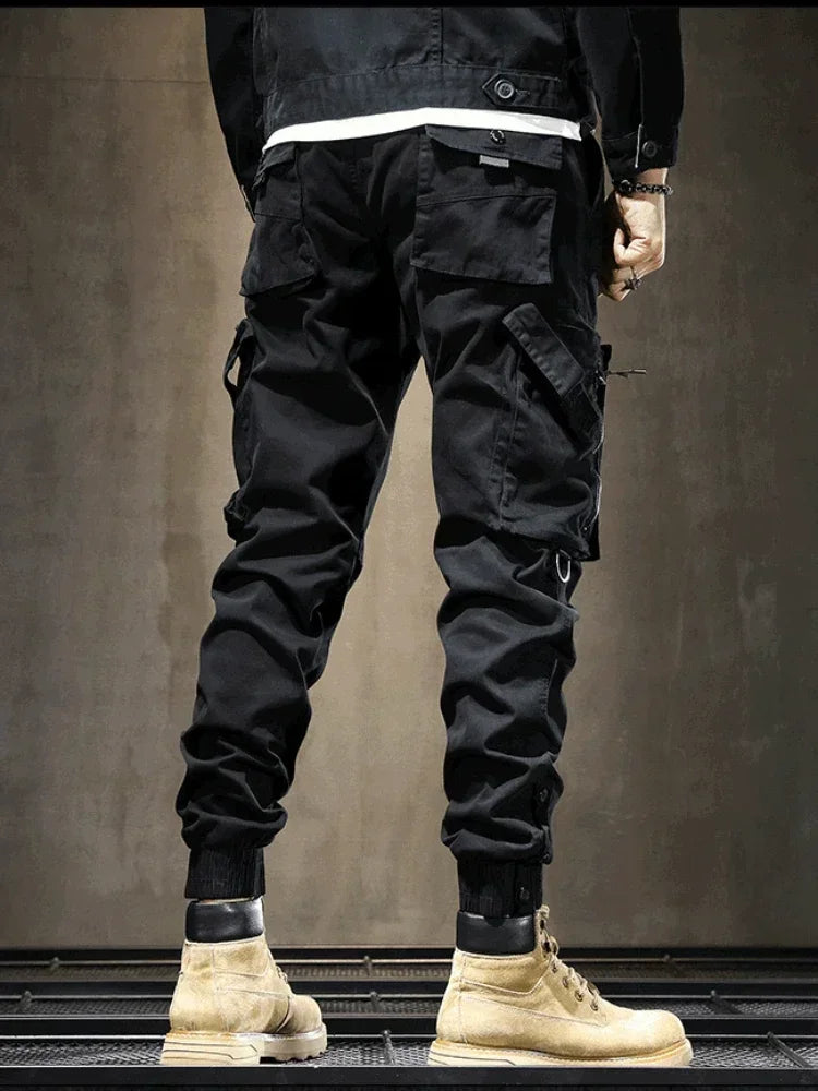 Men’s Loose Cargo Pants – Casual Motorcycle Biker Spandex Slacks for Autumn & All Seasons - Premium pants from Lizard Vigilante - Just $45.99! Shop now at Lizard Vigilante