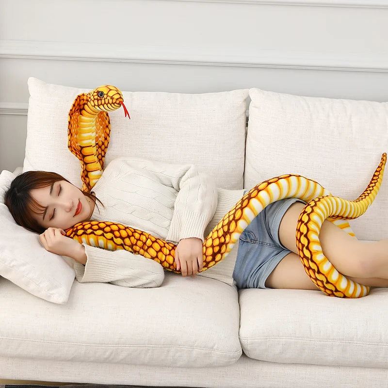 Colorful Simulated Cobra Plush Toy – Funny Stuffed Snake Plushies for Home Decor & Gifts (80/170/240cm) - Premium toy from Lizard Vigilante - Just $19.99! Shop now at Lizard Vigilante