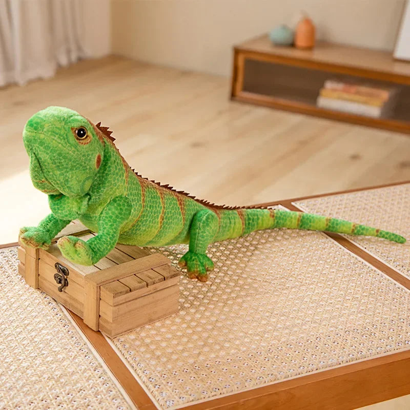 Lifelike Green / Brown Iguana Lizard Figurine Model Cute Reptile Lizard Plush Toys Simulation Animal Stuffed Doll Boys Gifts - Premium toy from Lizard Vigilante - Just $17.99! Shop now at Lizard Vigilante