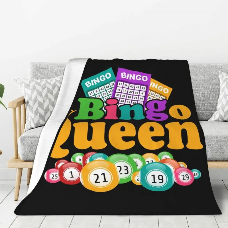 Custom 3D Printed Lucky Game Crazy Bingo Lady Gambling Player Blanket – Comfortable Soft Flannel Winter Throw Blanket for Travel, Bed, and Home - Premium blanket from Lizard Vigilante - Just $15.99! Shop now at Lizard Vigilante